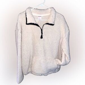 No Boundaries l Sherpa fleece l Ladies Pullover l Half-Zip l Front pocket l XXL